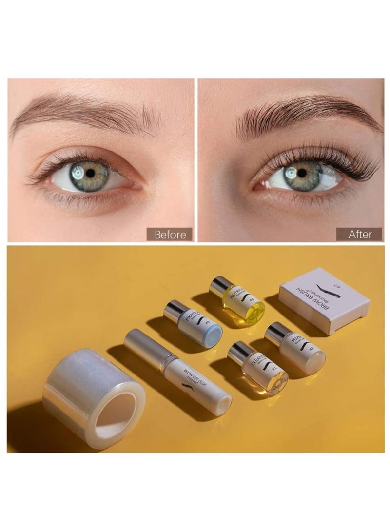 Brow Lamination Kit Professional Instant Eyebrow Lift Kit for Fuller and Messy Eyebrows Lasts 8 Weeks ,Ideal for Salon Home Use