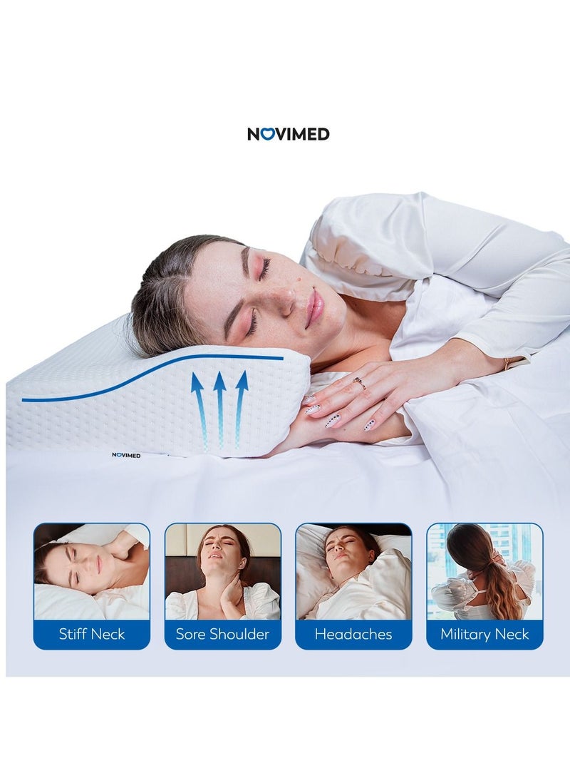 Contour Orthopedic Memory Foam Pillow with Cervical Support for Neck