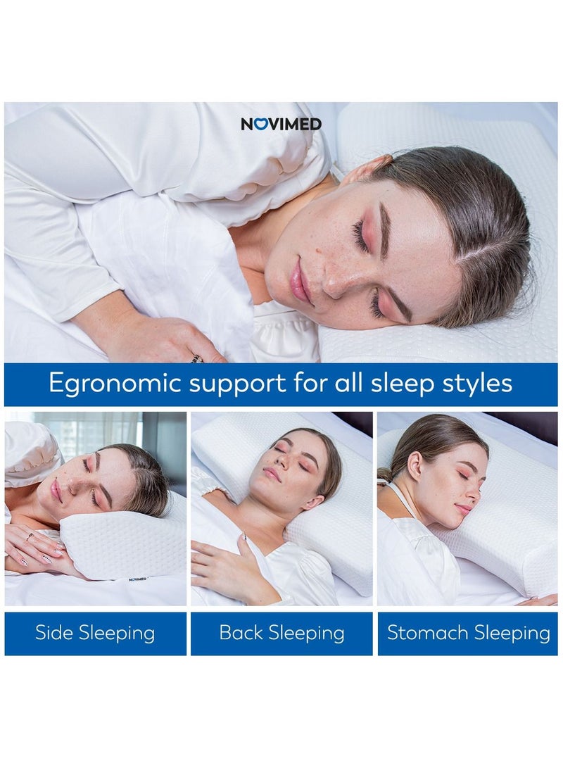 Contour Orthopedic Memory Foam Pillow with Cervical Support for Neck