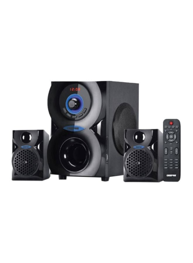 2.1 Channel Multimedia Speaker System with Bluetooth Connect, USB / FM, LED Display;20000W PMPO, GMS8585 Black GMS8585 Black