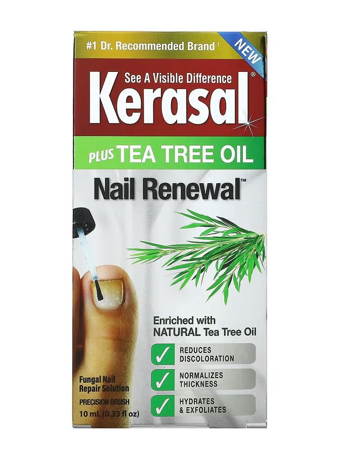 Renewal Nail Repair Solution with Tea Tree Oil for Discolored and Damaged Nails (10 ml)