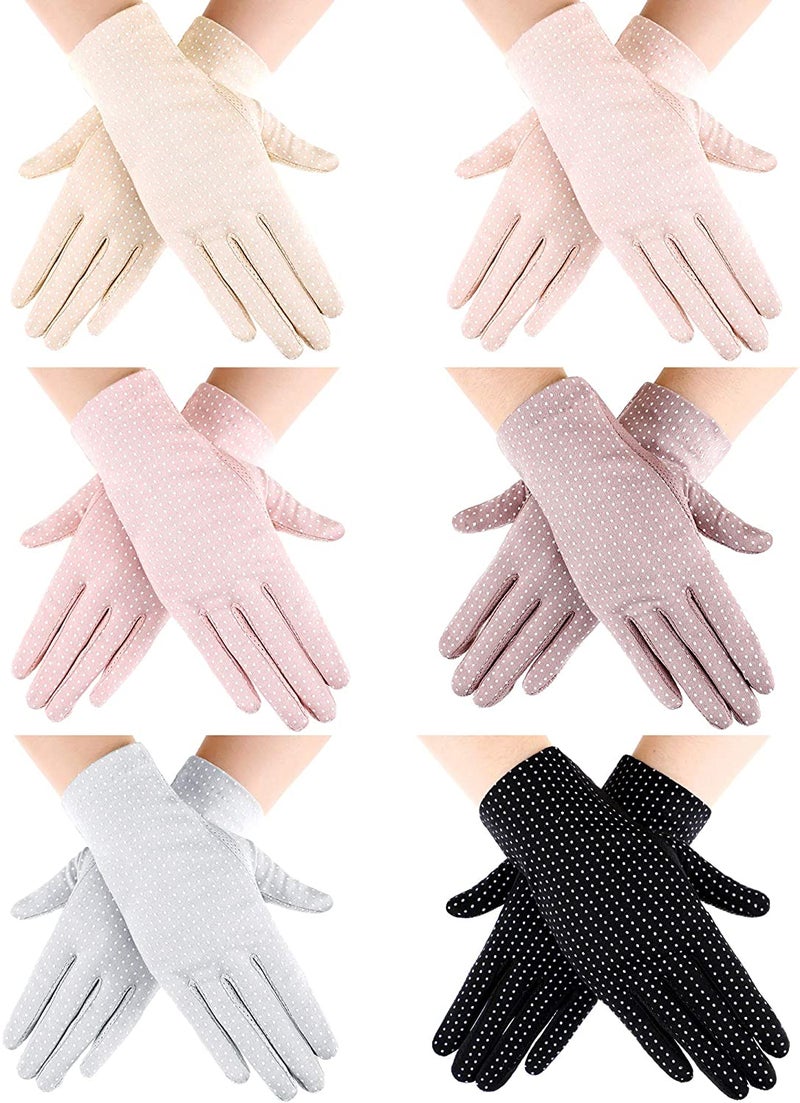 6 Pair Casual Printed Gloves Multicolour