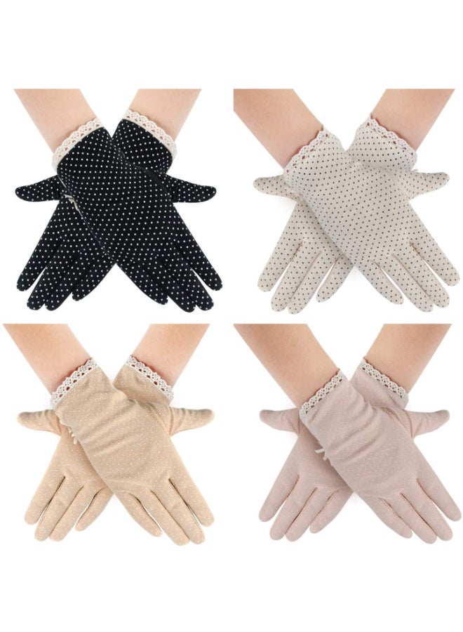 4 Pair Casual Printed Gloves Multicolour