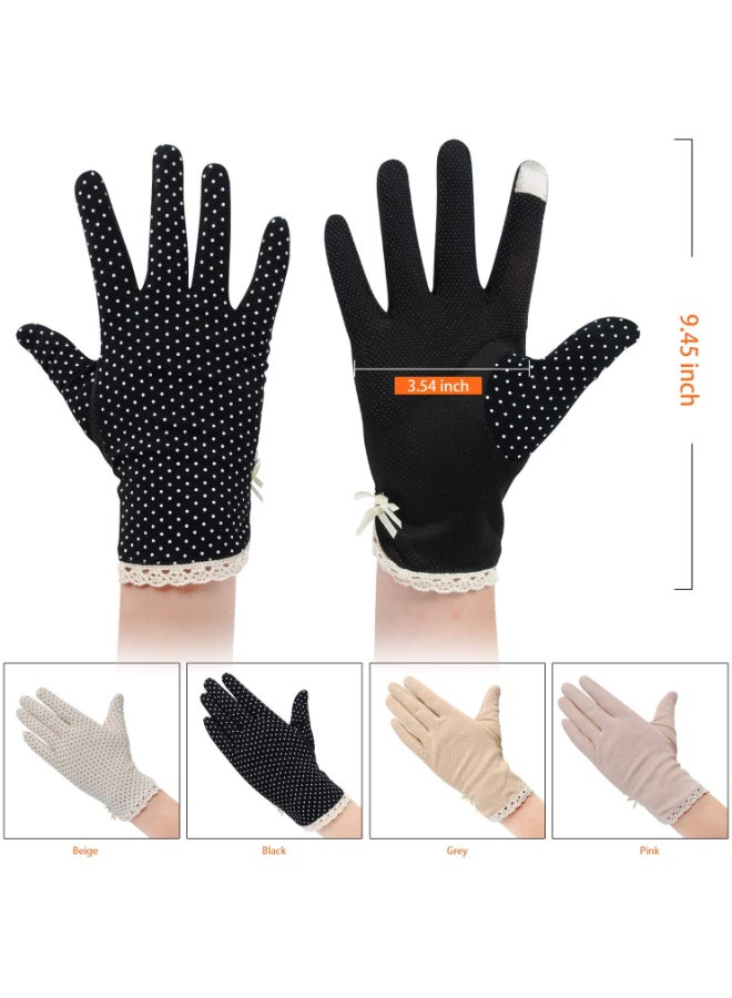 4 Pair Casual Printed Gloves Multicolour