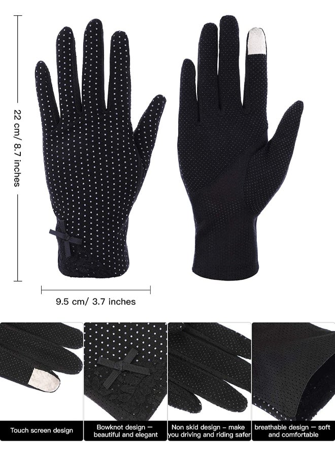 3 Pair Casual Printed Gloves Black/Beige/Grey