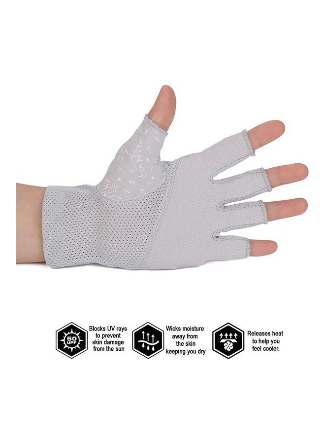2 Pair Casual Printed Gloves Grey/Pink