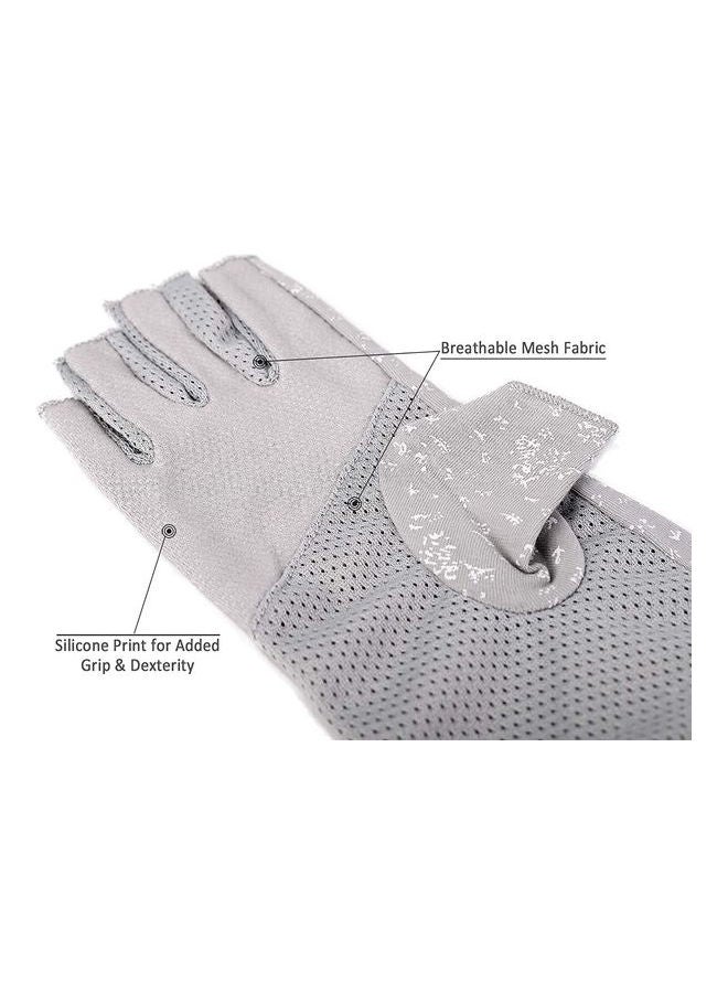 2 Pair Casual Printed Gloves Grey/Pink