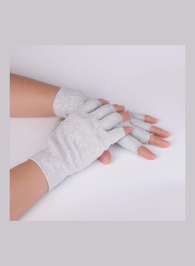 2 Pair Casual Printed Gloves Grey/Pink