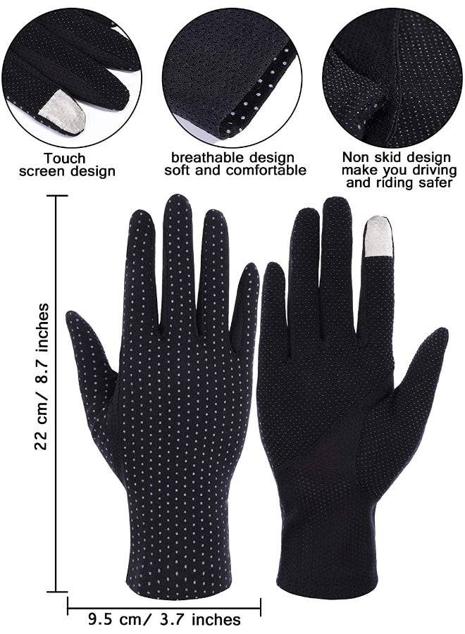 3 Pair Casual Printed Gloves Black/Grey/Beige