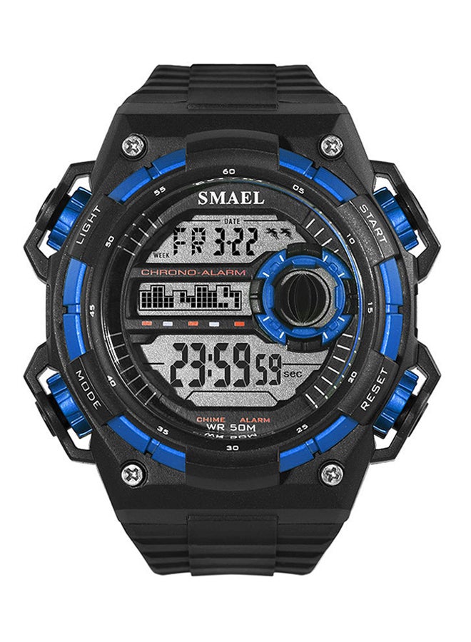 Boys' Water Resistant Rubber Digital Watch Smael-50-BLU