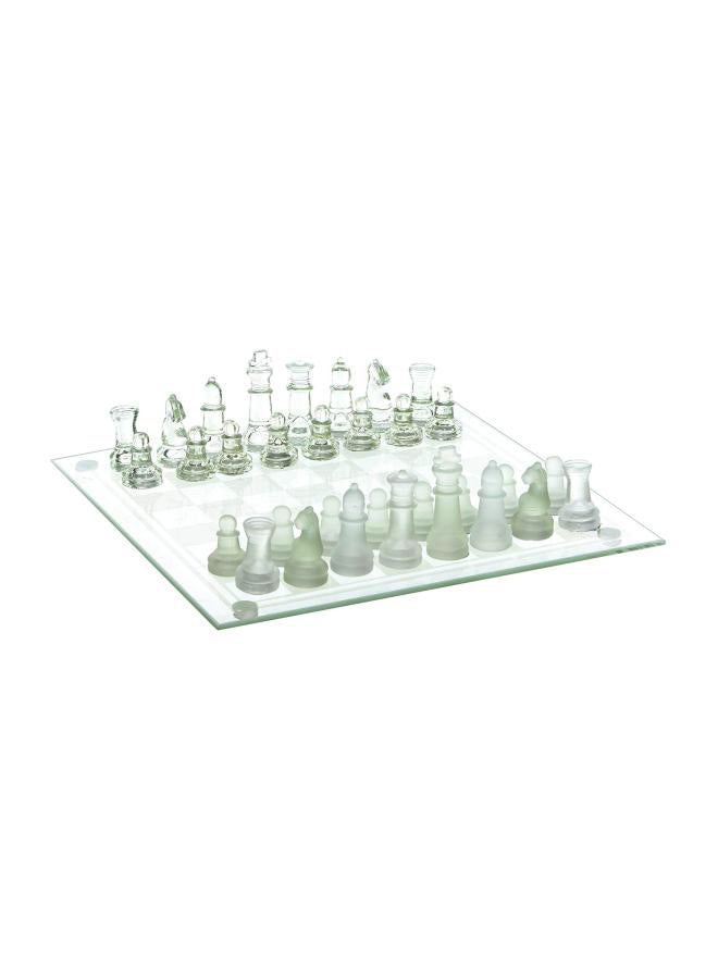Glass Chess Set B002ZNQ8VA 10inch