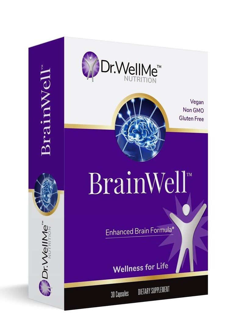 Dr.WellMe BrainWell Capsules, Enhanced Brain Formula, 30 Capsules