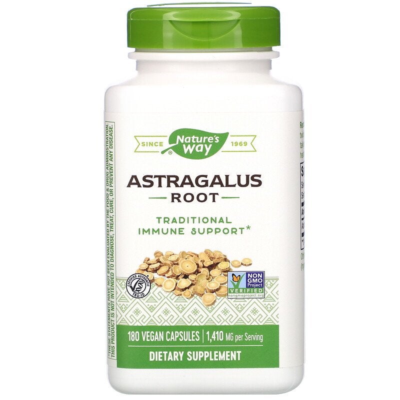 Astragalus Root Dietary Supplement - 180 Capsules