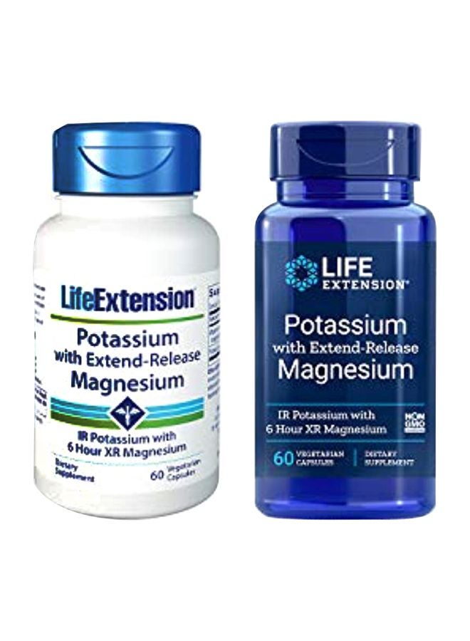 Potassium with Extend-Release Magnesium Dietary Supplement - 60 Capsules