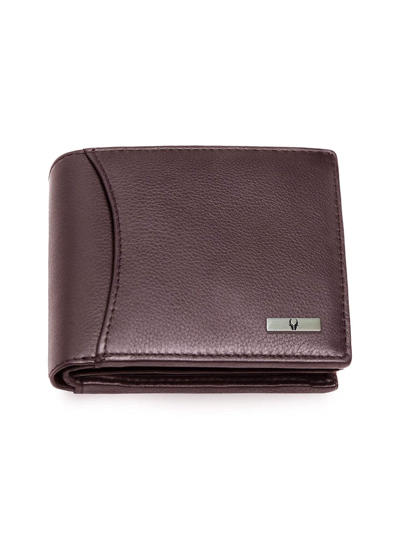 India RFID Protected Leather Mens Wallet Brown