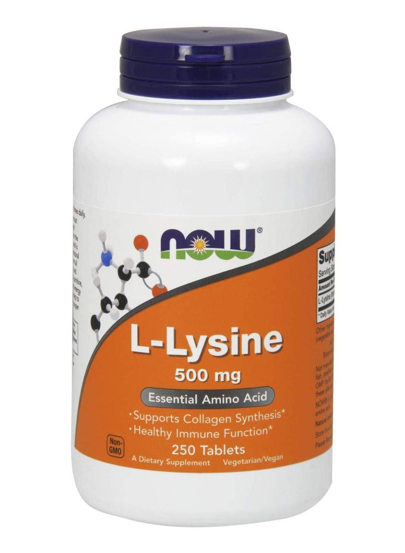 L-Lysine Amino Acid Supplement - 250 Tablets