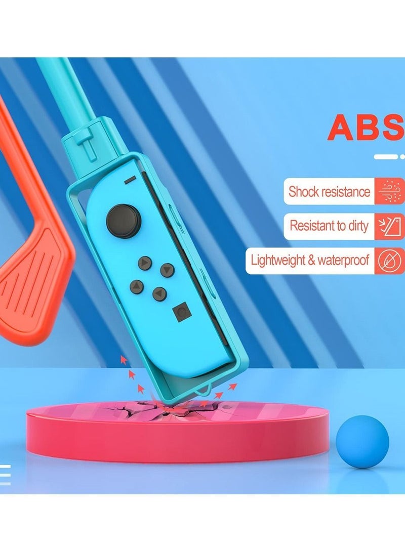 2pcs Golf Clubs Compatible with for Nintendo Switch Mario Super Rush Game, Handle Hand Strap Game Accessories Grips Fit Switch/Switch OLED Joy-Con Controller