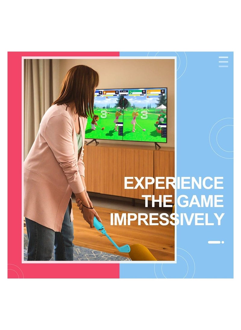 2pcs Golf Clubs Compatible with for Nintendo Switch Mario Super Rush Game, Handle Hand Strap Game Accessories Grips Fit Switch/Switch OLED Joy-Con Controller