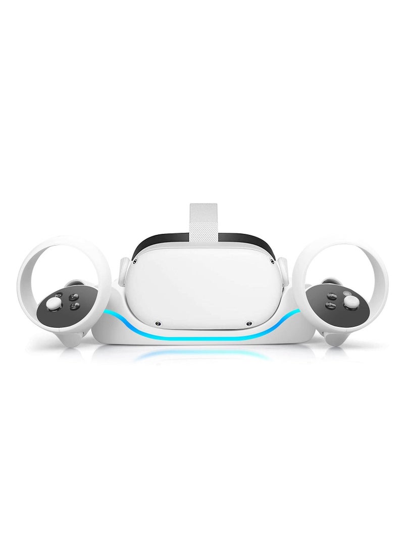 Charging Station for Oculus Quest 2 USB Dock Stand VR Headset High-Speed With Breathing Light Handle Storage