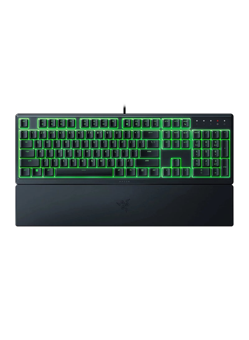 Razer Ornata V3 Gaming Keyboard - US Layout, Low-Profile Keys, Mecha-Membrane Switches, UV-Coated Keycaps, Backlit Media Keys, 10-Zone RGB Lighting, Spill-Resistant - Classic Black