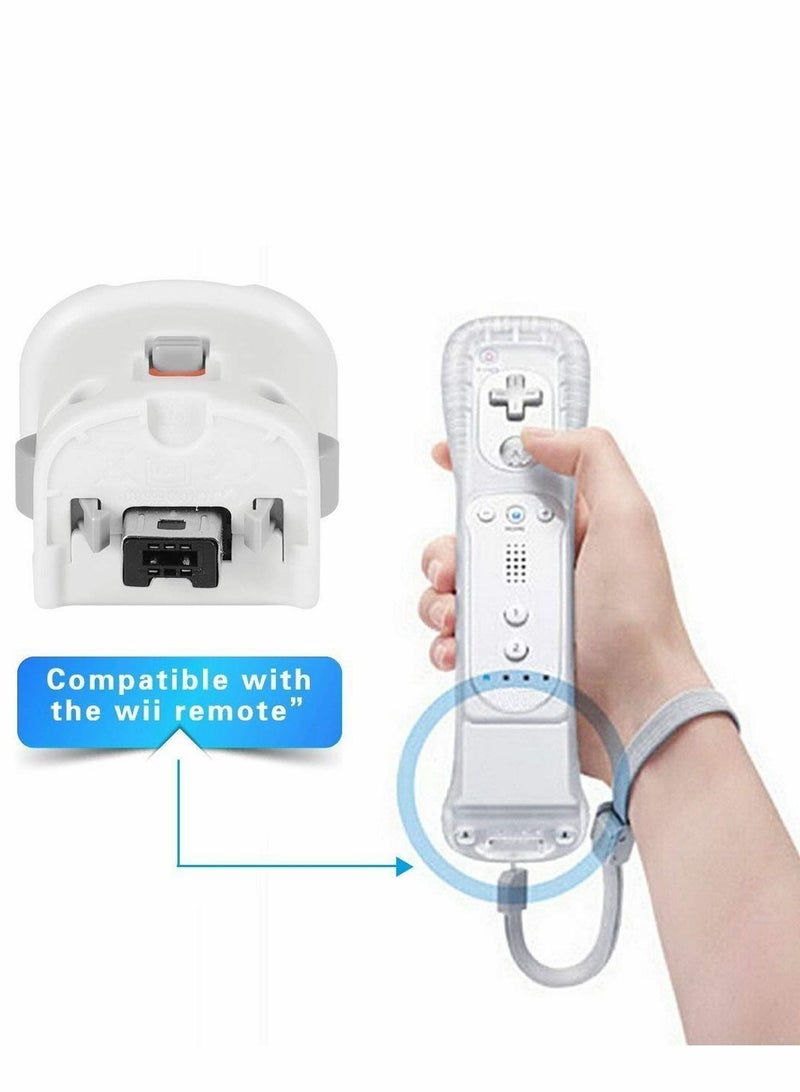 Wii Motion Plus Adapter for Adapter-Sensor Accelerator and Compatible Nintendo Remote Controller(White 1 pcs)