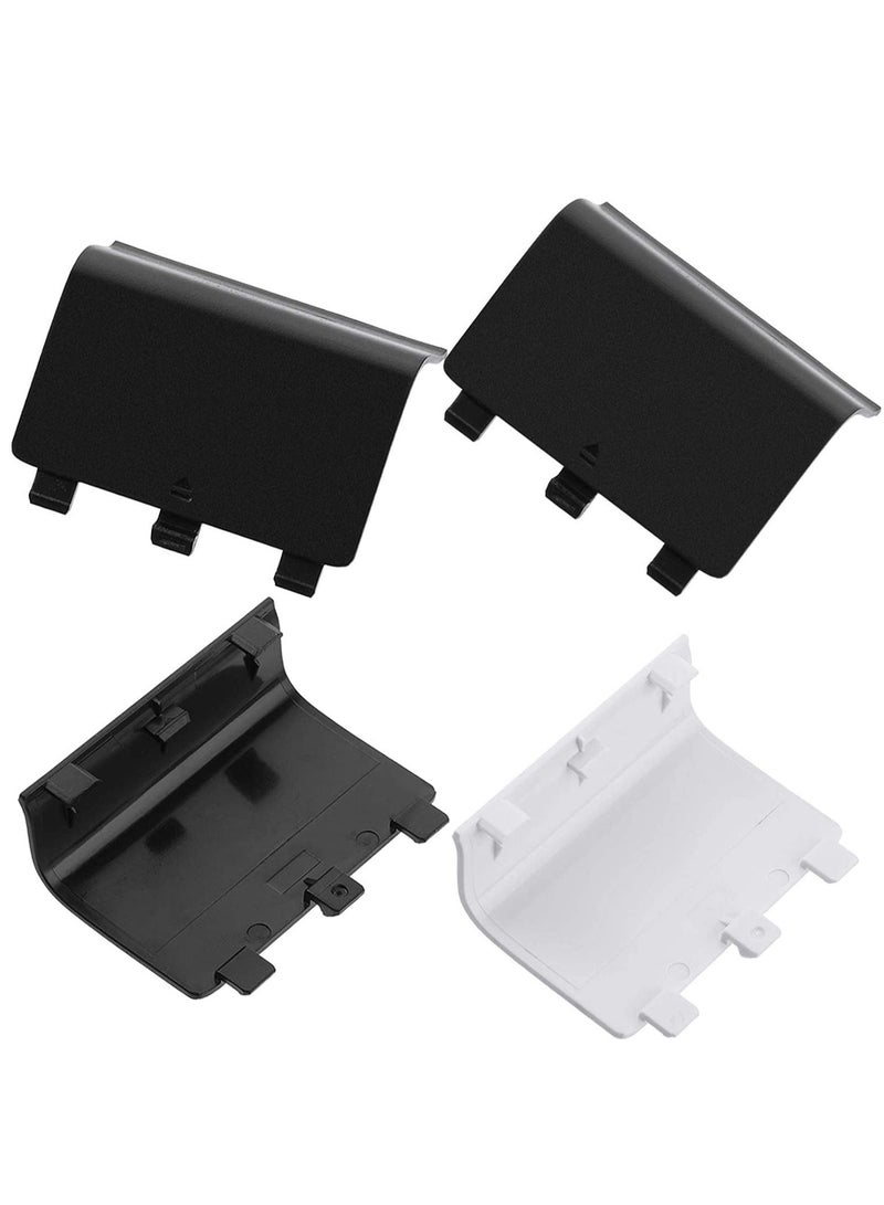 Replacement Battery Cover Shell Doors Back Repair Part Compatible with Xbox One Wireless Controller Black White(10 Pieces )