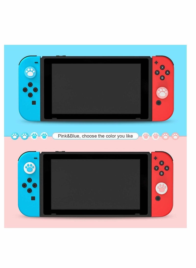 Switch Thumb Grip Caps, Joystick Cap for Nintendo & Lite, Soft Silicone Cover Joy-Con Controller, Cat Claw Design