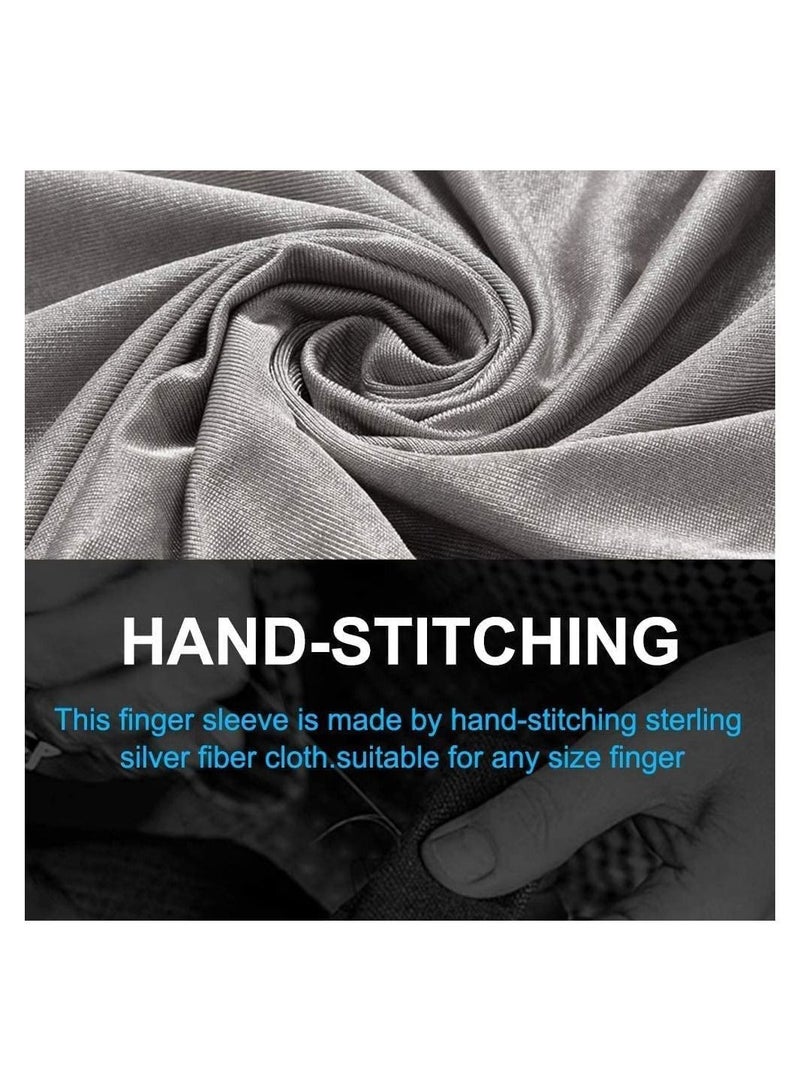 PUBG Mobile Game Finger Sleeve Sets, Sterling Silver Fiber, Anti-Sweat Breathable Full Touch Screen Sensitive Shoot Aim Joysticks Set, Rules of Survival (5 Pack, Gray)