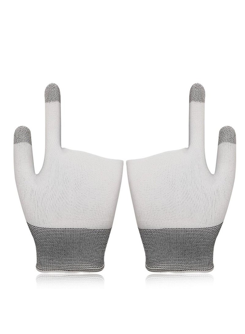 E-Sports Gaming Gloves Finger Sleeves Anti-Sweat Breathable Thumb for Highly Sensitive Nano-Silver Fiber Material Nylon Touch Screen PUBG Mobile Phone Games Accessories