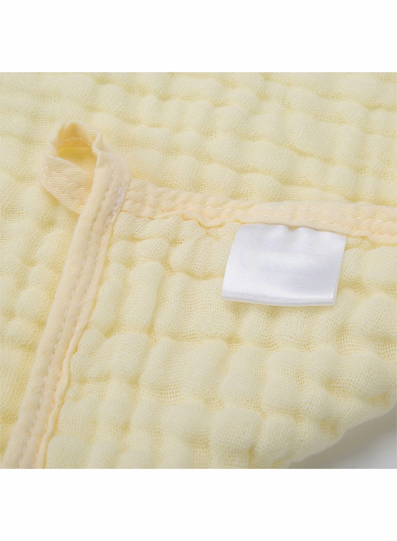 Baby Muslin Washcloths, Natural Purified Muslin Cotton Baby Wipes 6 Layer Absorbent Soft Newborn Baby Face Towel for Sensitive Skin, Baby Registry as Shower 5 Pack 10x10 inches