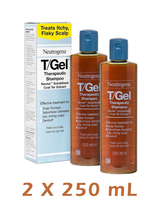 2-Piece Therapeutic Anti Dandruff Shampoo 2x250ml