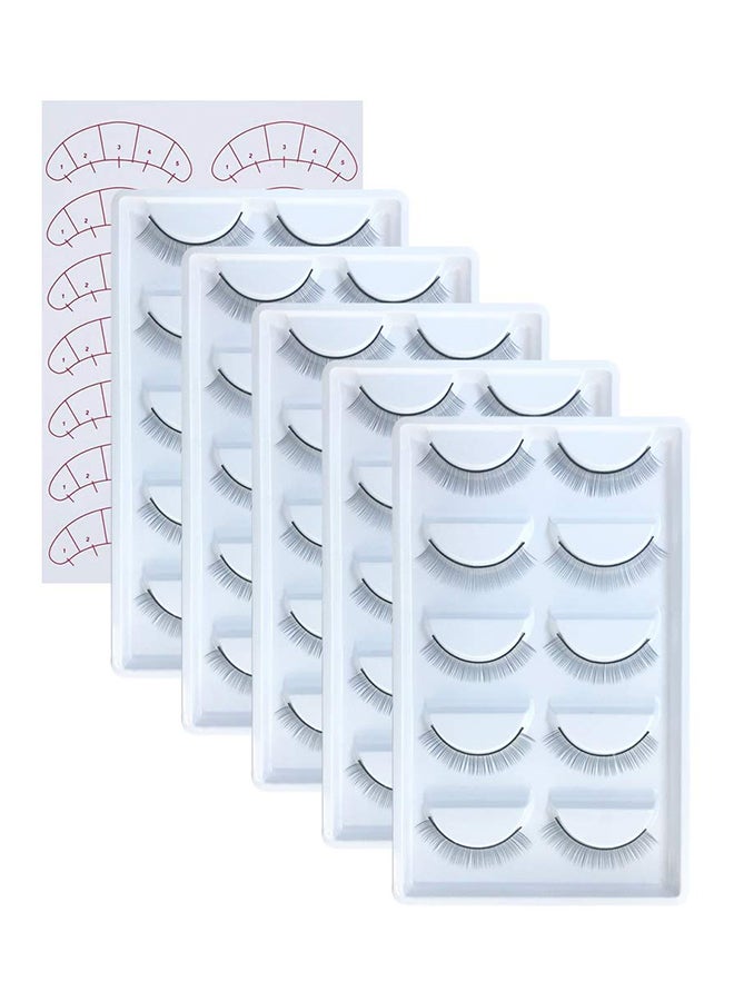 25-Pair False Eyelashes Extensions Black