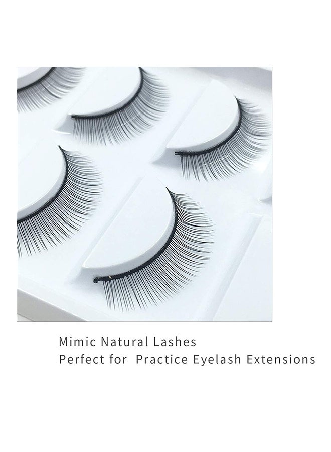 25-Pair False Eyelashes Extensions Black