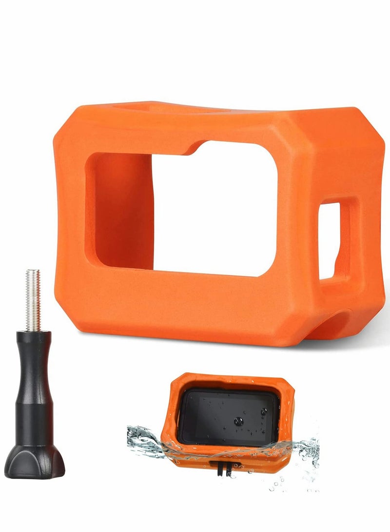 Floaty Case for Hero 10/9 Black, Vitality Orange Floating with Long Screw, Float Buoyancy Cover Box