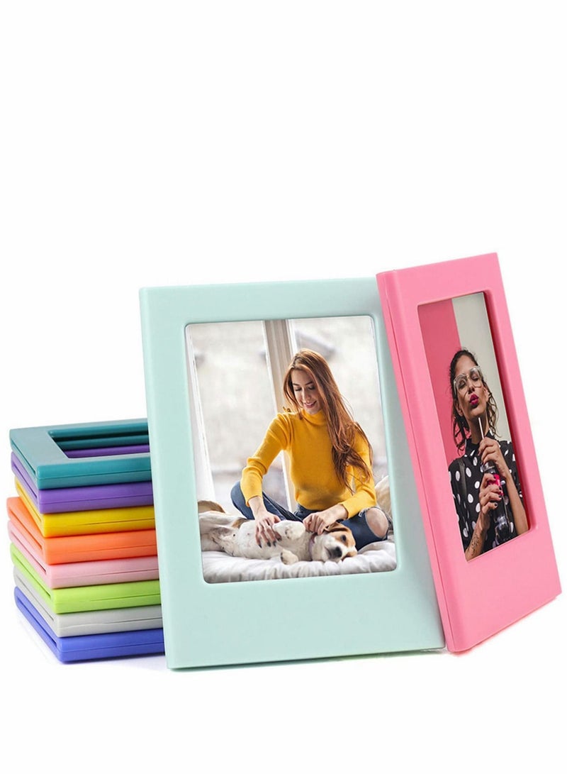 Magnetic Photo Picture Frame, 10 Pcs DIY Mini Table Fridge Frame for Office Cabinet Locker multi