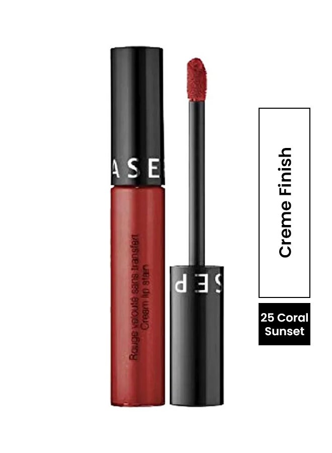 Cream Lip Stain Liquid Lipstick 25 Coral Sunset