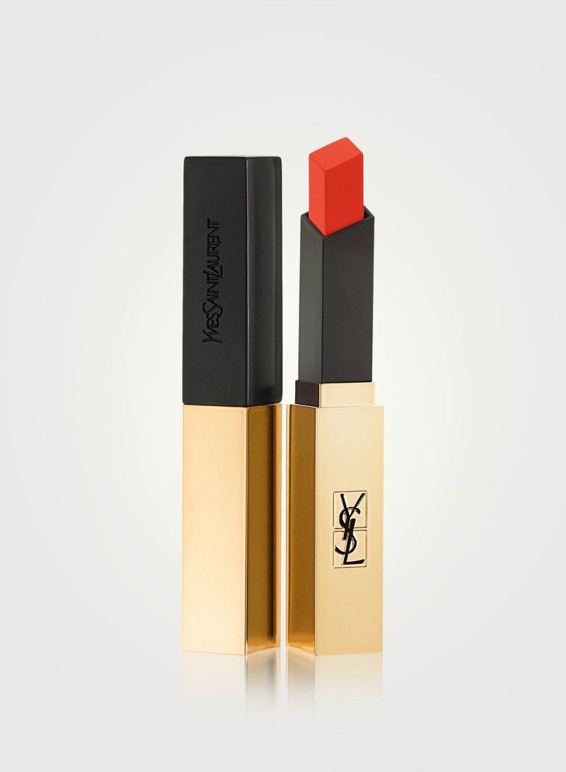 ROUGE PUR COUTURE THE SLIM LEATHER-MATTE LIPSTICK 2.2G - 10 CORAIL ANTINOMIQUE