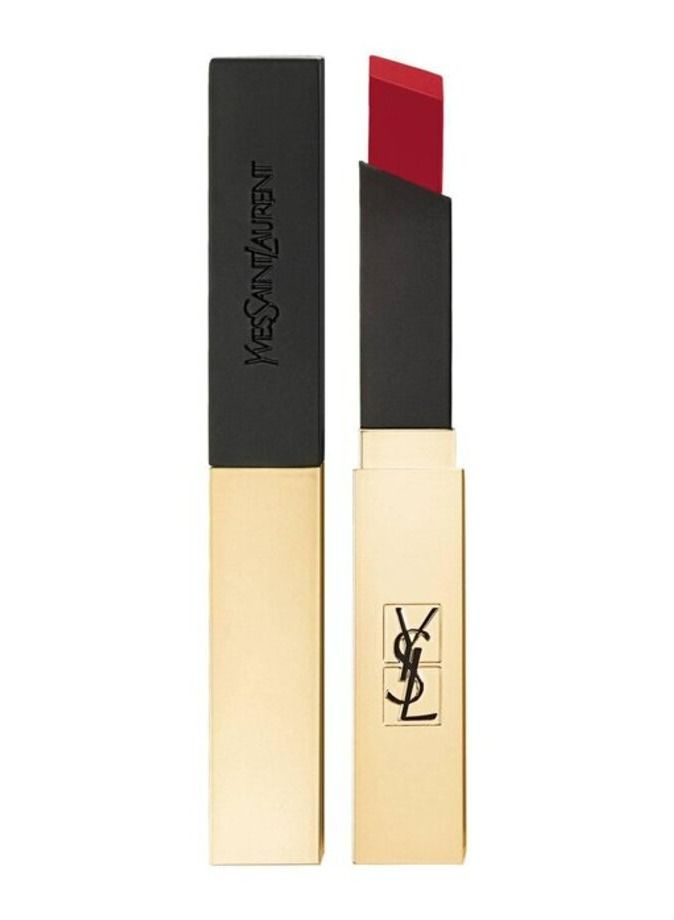 ROUGE PUR COUTURE THE SLIM LEATHER-MATTE LIPSTICK 2.2G - 1 ROUGE EXTRAVAGANT