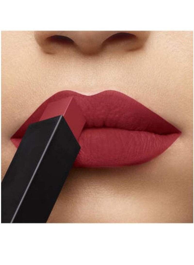 ROUGE PUR COUTURE THE SLIM LEATHER-MATTE LIPSTICK 2.2G -27 CONFLICTING  CRIMSON