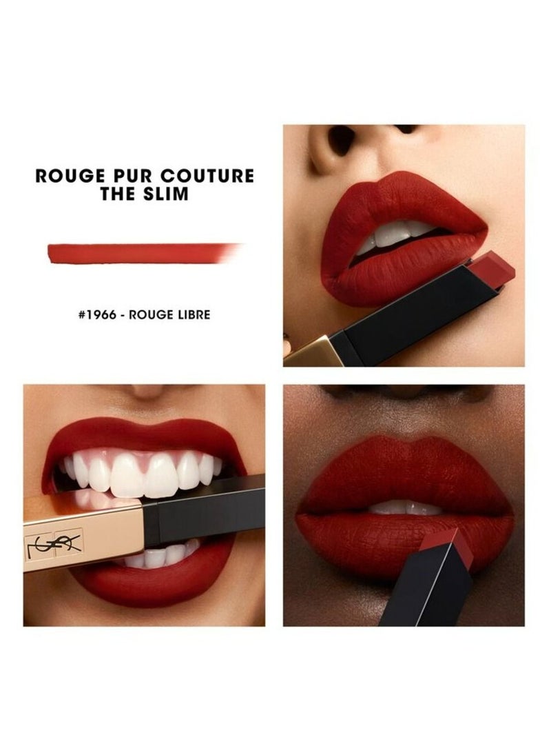 Rouge Pur Couture The Slim Leather Matte Lipstick 1966 Rouge Libre 2 grams