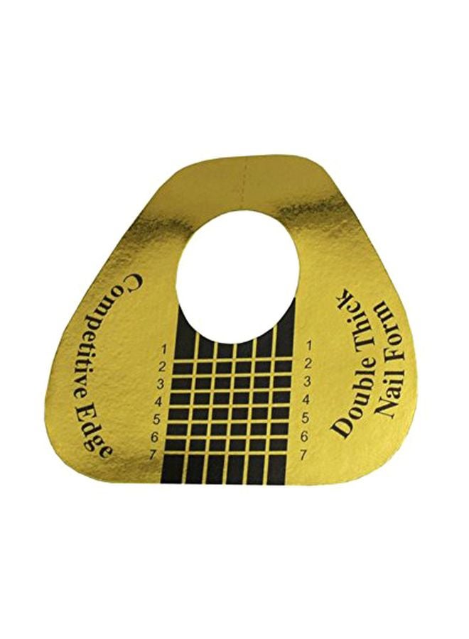 100-Piece Horseshoe Shaped Nail Art Accessories Set Gold/Black