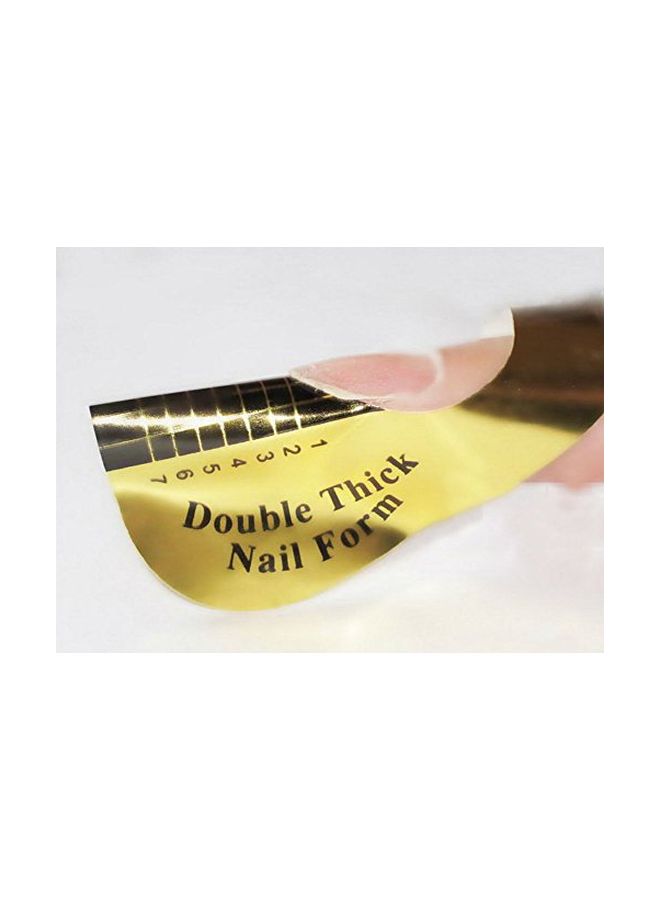 100-Piece Horseshoe Shaped Nail Art Accessories Set Gold/Black