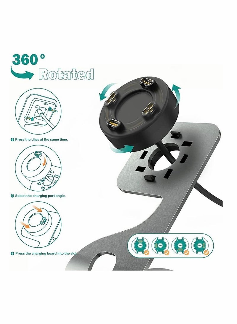 Charger Stand Compatible with for Garmin Fenix 7 7S 7X 6 6S 6X Pro 5 5S 5X Plus, Epix 2, Vivomove 3S, Venu 2 Sq, Approach S10 S60, Replacement Aluminum Charging Dock Station Base Accessories