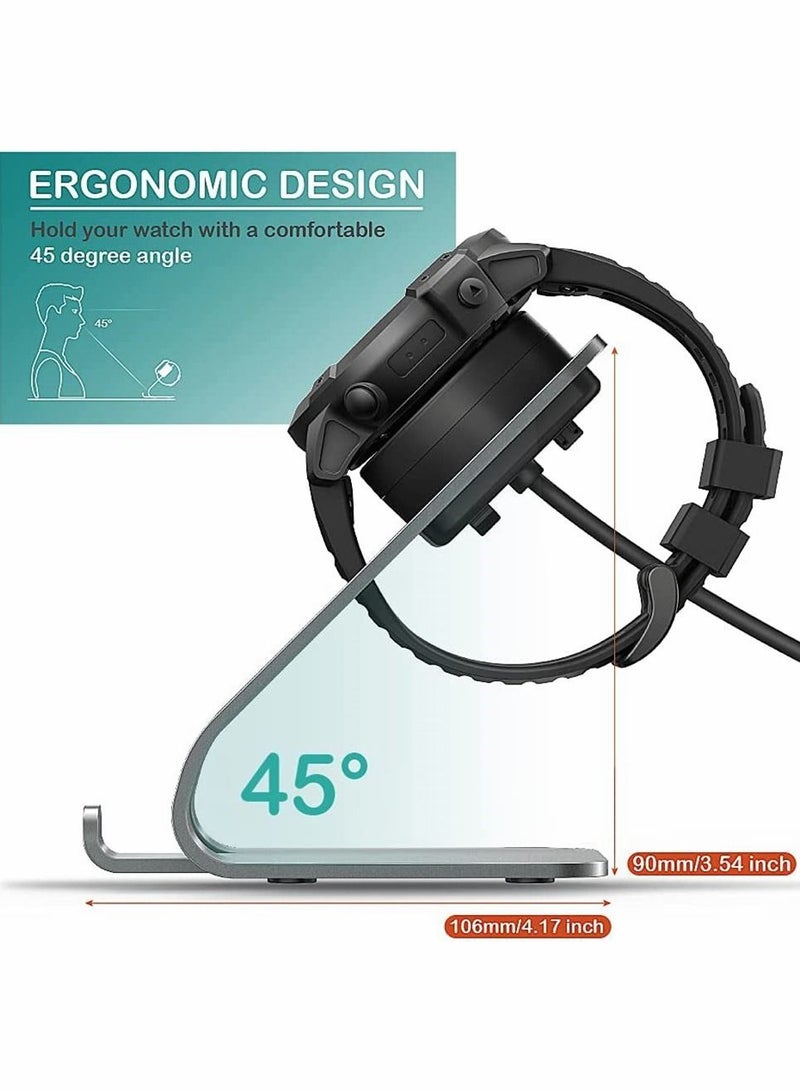 Charger Stand Compatible with for Garmin Fenix 7 7S 7X 6 6S 6X Pro 5 5S 5X Plus, Epix 2, Vivomove 3S, Venu 2 Sq, Approach S10 S60, Replacement Aluminum Charging Dock Station Base Accessories
