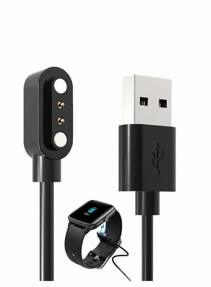 Smart Watch Charger, 2 pin Magnetic Charging Cable, Compatible for YAMAY VeryFitPro SW023 ID205L SW021 ID205U ID205S SW025 Uwatch 3S 3 2S