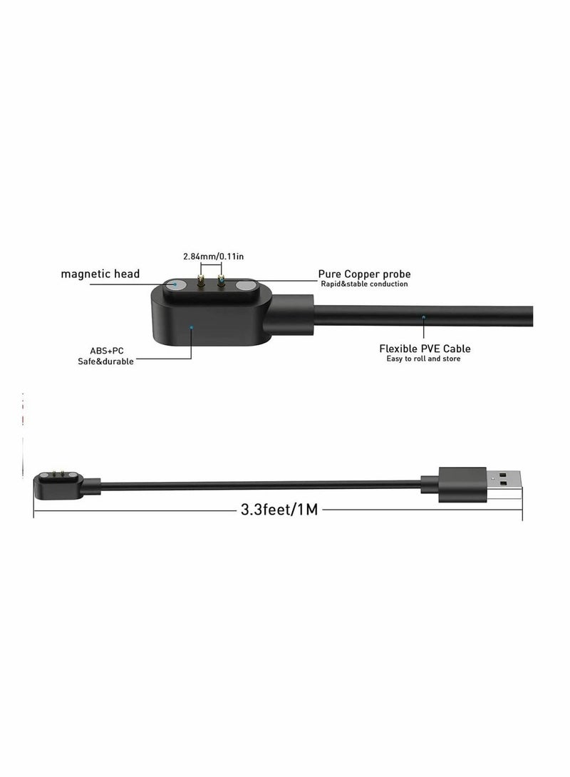 Smart Watch Charger, 2 pin Magnetic Charging Cable, Compatible for YAMAY VeryFitPro SW023 ID205L SW021 ID205U ID205S SW025 Uwatch 3S 3 2S