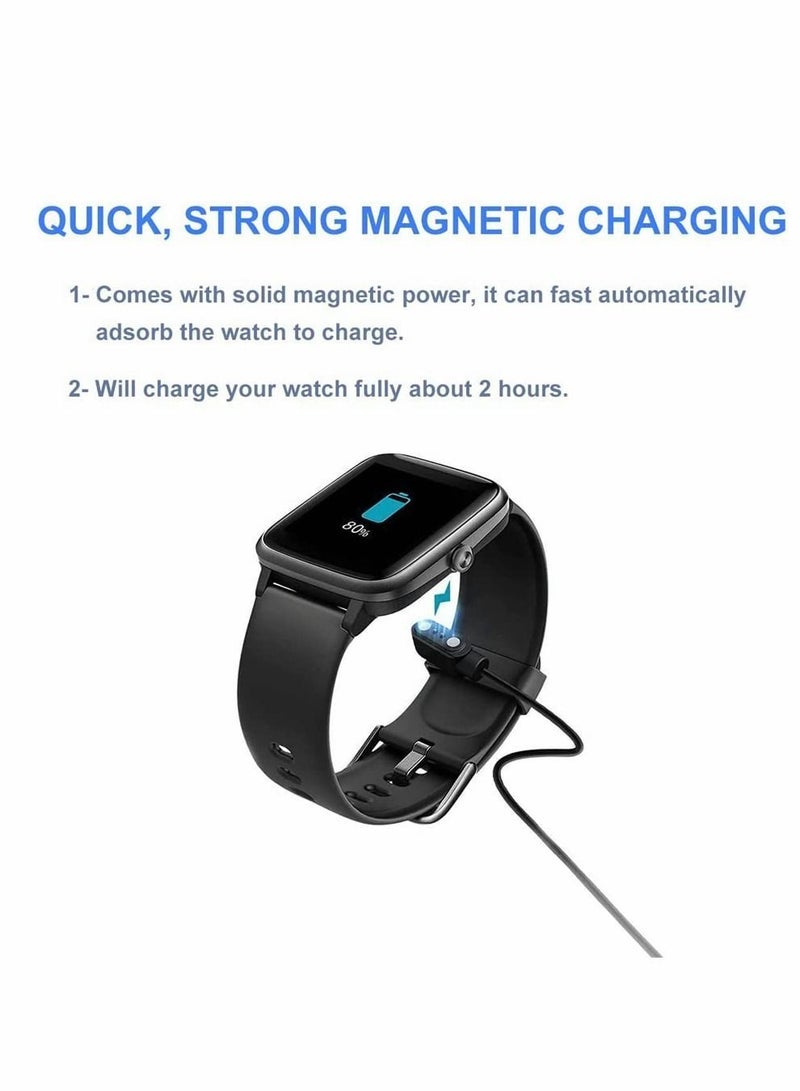 Smart Watch Charger, 2 pin Magnetic Charging Cable, Compatible for YAMAY VeryFitPro SW023 ID205L SW021 ID205U ID205S SW025 Uwatch 3S 3 2S
