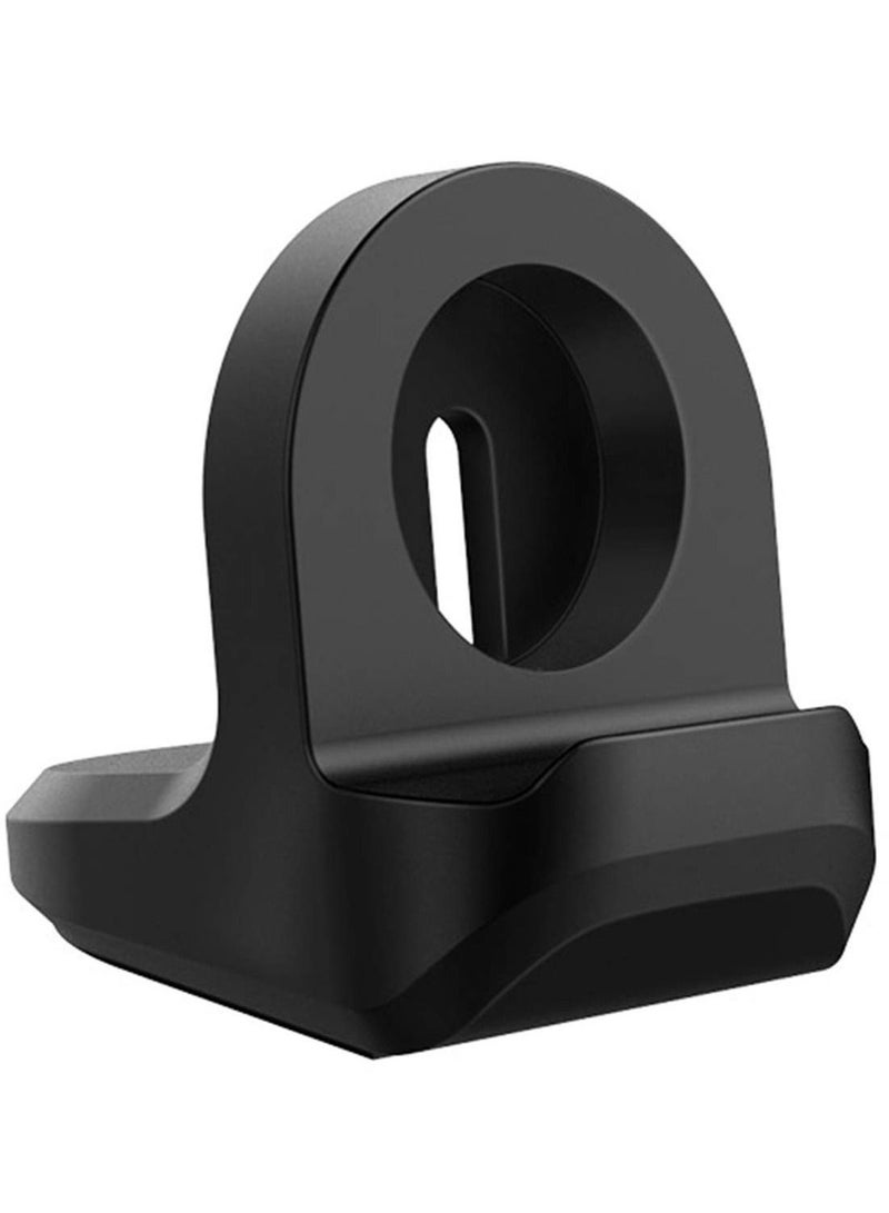 Charger Stand for Samsung Galaxy Watch 4/4 Classic, Silicone Charging Non-Slip Base Dock 3 45mm 41mm, Active 2/1 44mm 40mm (Black)