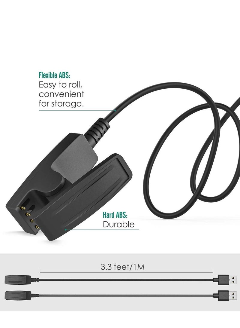 Charger for Garmin Forerunner 235/35/ 35J/ 64/230/ 630/645/ 645 Music/ 735XT/ Vivomove HR/Approach S20/ G10/ Lily Watches ，Smart Watch Replacement Charging Clip Sync Data Cable