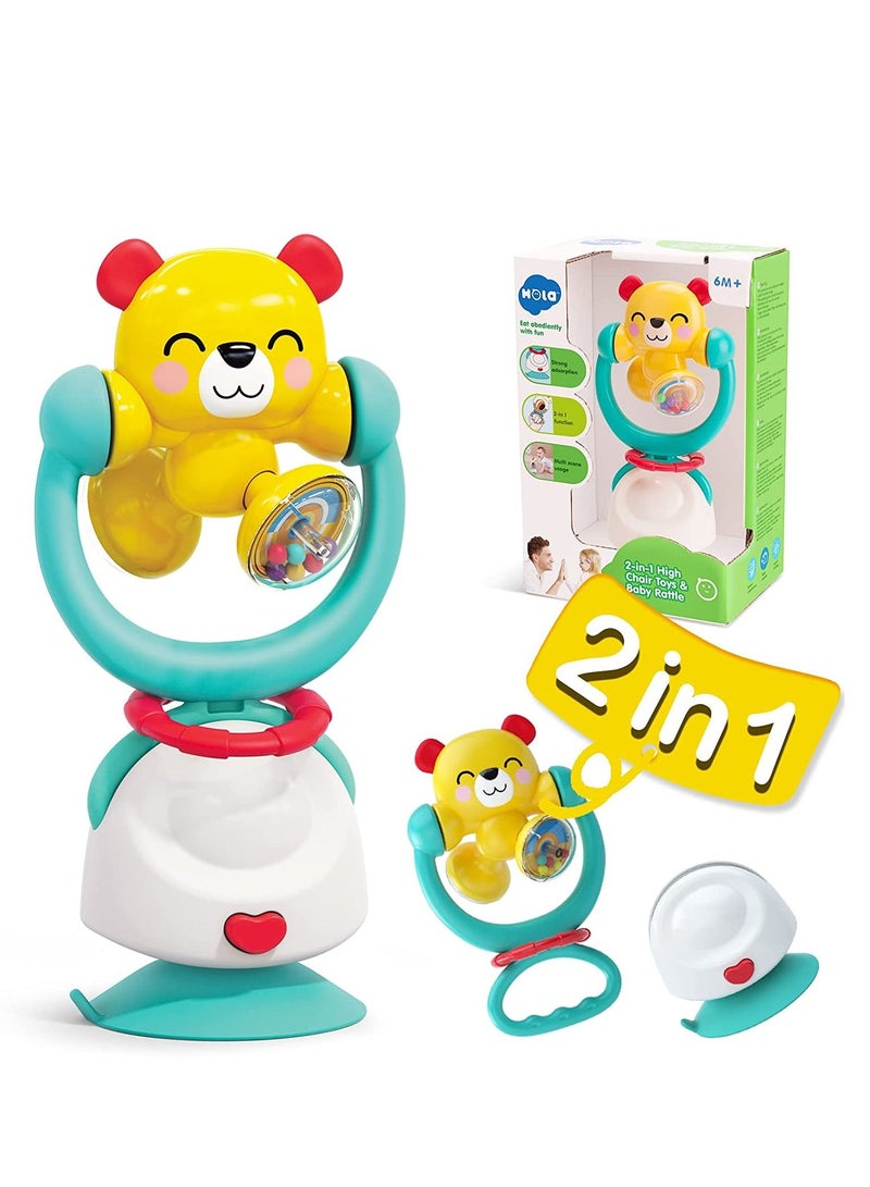 2-in-1 High Chair Toy and Baby Rattle